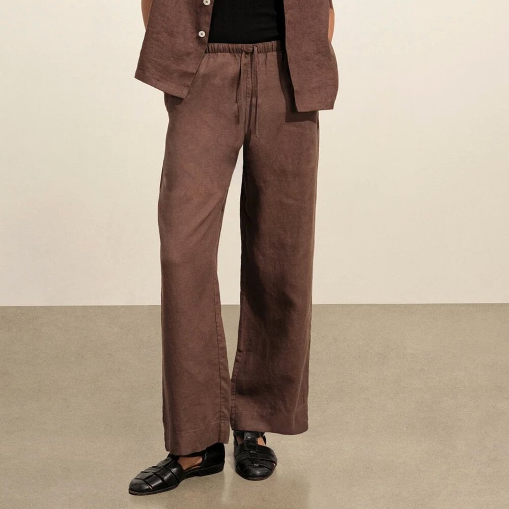 Buck Mason Crosshatch Linen Easy Pant, Size S